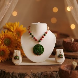 Ganesha Pendant Terracotta Necklace Set