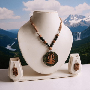 Trishul Pendant Terracotta Jewellery Set